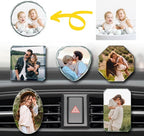 Custom Car Air Vent Clip with Photo, Personalized Crystals Picture Car Air Freshener Clips Interior Decoration