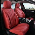 Coverado Car Seat Covers for Front Seat, Luxury Leather Seat Cover, 2 PCS Waterproof Seat Cover, Automotive Seat Covers, Driver Car Seat Protector, Universal Car Seat Cushions Fit for Most Cars(Red)