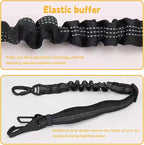 Dog seat Belt for car,2Pack 3-in-1 car Harness for Dogs Safety seat Belt Bungee,Dogs Seats Belt stether with Buckle&Hook Latch,Adjustable Reflective Dog seat Belts with 360° Lockable Buckle(Black)