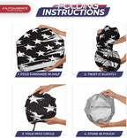 Autoamerics 1-Piece Windshield Sun Shade B&W Art American Flag USA Design - Foldable Car Front Window Sunshade for Most Sedans SUV Truck - Blocks Max UV Rays and Keeps Your Vehicle Cool - Small