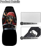 Dachshund Driver Car Seat Cover Front Seats Only,Lightweight Driver Seat Cover All Season Bucket Seat Covers for Cars Trucks and SUVs