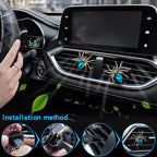 2 Pack Spiders Car Vent Clips Air Freshener Rhinestones Bling Aesthetic Car Vent Accessories Dash Blue Cool Goth Car Accessories