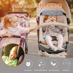 Baby Carseat Head Support,Car seat Straps Pillow Support Ban,Stroller Neck Relief Strap Headrest,Slumber Sling Sleep Positioner for Toddler Infants Child Children Kids(Gery Unicorn)