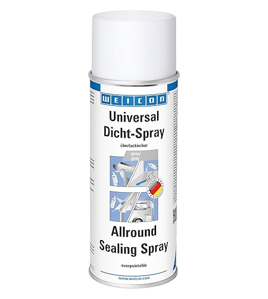 WEICON Allround Sealing Spray 400ml / 13.5oz | Waterproof Sealant for Indoor & Outdoor Use | Ideal for Boat, Car, Motorcycle, Caravan | Industrial Grade (Grey, 400ml / 13.5oz)