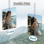 Custom Air Freshener for Car - Personalized car Air Freshener, Double Sided Print Photo/Logo With Scents Freshener, Smell Fresheners With Picture for Wardrobe, Bathroom, Car Hanging Deco