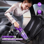 Handheld Vacuum Cordless, 15000PA Powerful Suction Car Vacuum Cleaner Lightweight with Multi Accessories, Hand held Vacuum Cleaner Dust Busters Cordless Rechargeable for Car Home