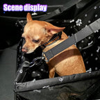 Pet Car Seat, Breathable & Waterproof Oxford Dog Car Booster Seats with Seat Belt and Mesh Window, Portable Foldable Travel Look Out Bag for Small Medium Dogs & Cats (Black, 1PC)