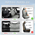 Fit HRV Car Seat Covers Compatible with Honda HRV 2016-2025 2026, Premium Leather Breathable, Wear Resistant, Airbag Compatible, All-Weather Protection & Full Coverage, 2 Front Seat Gray