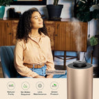 Airversa Waterless Essential Oil Diffuser Starter Kit with 4 x 10mL Fragrance Scent Oil, Battery Operated Mini Scent Air Machine Portable Diffuser for Home Car Office, ANX Black Kit-A