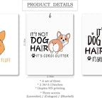 Mancheng-zi Funny Corgi Dog Car Air Freshener 3Pcs, Corgi Gifts for Lover Women Air Freshener Hanging for Cars Closet Drawer or Books, Cute Dog Car Accessories Mirror Decor for Women