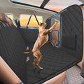 Back Seat Extender for Dogs-Large Space, High Barrier Hard Bottom Dog Car Seat Cover for Back Seat Hold 420lb, Backseat Protector Pet Bed, Waterproof Dog Hammock for Car SUV and Trucks, Black