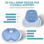 FLORICH Seat Cushion Lumbar Support Pillow for Office Chair, Car Lower Back Support, Ergonomic Desk Chair Pillow for Butt and Back Support of Memory Foam Seat Pad(Blue)