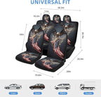 5 Pcs Premium Eagle Car Seat Cover, Breathable & Washable Car Seat Covers Full Sets, Fashionable Printed Seat Covers for Cars Interior, Universal Fit for Most Cars, Sedan, Truck, SUV