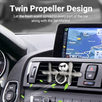 Car Air Freshener Pilot Twin Rotating Propeller, Cute Auto Fan Diffuser Air Outlet Car Vent Clip Fresheners, in-vehicle Fun Rotating Accessories Automotive Air Fresheners Decoration