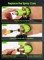 Foam Cannon for Pressure Washer (Wide Mouth), Stainless Steel Filter Thick Snow Car Wash Foam Gun, Adjustable Soap Cannon with 1/4“ Quick Connector, Additional 1.1mm Orifice Nozzle, 1L HDPE Bottle