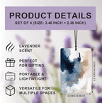 Modern Abstract Abstract Car Air Freshener 4 Pcs, Boho Minimalist Blue White and Brown Hanging Air Freshener for Cars Closet Drawer Books, Girly Car Accessories Mirror Decor for Women