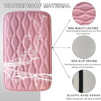 Car Center Console Cushion Pad, 12.48×7.40 Inches Waterproof Car Armrest Seat Box Cover, Comfortable PU Leather Vehicle Armrest Cover Protector, Car Decor Interior Accessories (Pink)