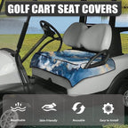 Biyejit Golf Cart Seat Covers with 4 Pockets Golf Cart Seat Towel Blanket Fits 2-Seat Golf Carts, Golf Cart Accessories