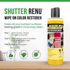 Wipe On | Advanced Color Restorer & Protectant for Faded Shutters | Plastic Car Trim | Patio Furniture & Outdoor Surfaces | Rejuvenate & Restore Vibrant Color to Weathered Items Easily