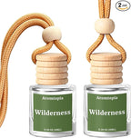 Hanging Car Air Freshener - Aromtopia Woody Scent Car Fragrance Diffusers - Car Odor Eliminator - Long Lasting Scent - Auto Accessories - Wilderness, Pack of 2