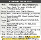 LINGVIDO Full Set Car Seat Covers, Faux Nappa Leather, Airbag Compatible and Waterproof Protectors for Sedans SUVs, Breathable Interior for Active Families, Pets, and Commuters (5 Seats, Black/Red)