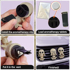 Car Air Freshener Vent Clip Men Women Car Interior Accessories 3 Pack Cute Skull Car Air Conditioner Vent Decoration, for Automotive Home Room Bathroom Christmas Halloween Gifts