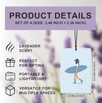 Meet Me at The Beach Car Air Freshener 4 Pcs, Blue Summer Coastal Cowgirl Surfing Boots Hanging Air Freshener for Cars Closet Drawer Books, Preppy Girly Car Accessories Mirror Decor for Women