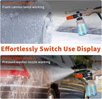 FENG PAI Pressure Washer Foam Cannon with Dual Connector Accessory, 7 Pressure Washer Sprayer Nozzles, Double Tip Attachment For Soap Cannon, 1/4" Quick Connect
