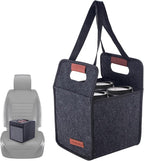 4 Cup Drink Carrier with Handle, Reusable Insulated Drink Caddy Drink Holder for Car, Folding Portable Coffee Cup Holder Bag for Travel and Delivery