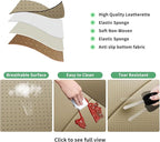 Ultra-Luxury PU Leather Car Seat Protection Cover Car Seat Cover for Most Four-Door Sedan&SUV,Single Seat Cover Without Backrest 1PCS (W 20.8× D 21× T 0.2inch) (3D-Beige)