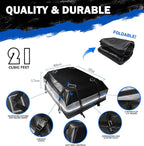 Car Rooftop Bag Cargo Carrier Bag 21 Cubic Feet Waterproof Heavy Duty for All Cars with/Without Rack Including Anti-Slip Mat 2 Luggage Locks 2 Extra Straps 6 Strong Nylon Straps Storage Bag