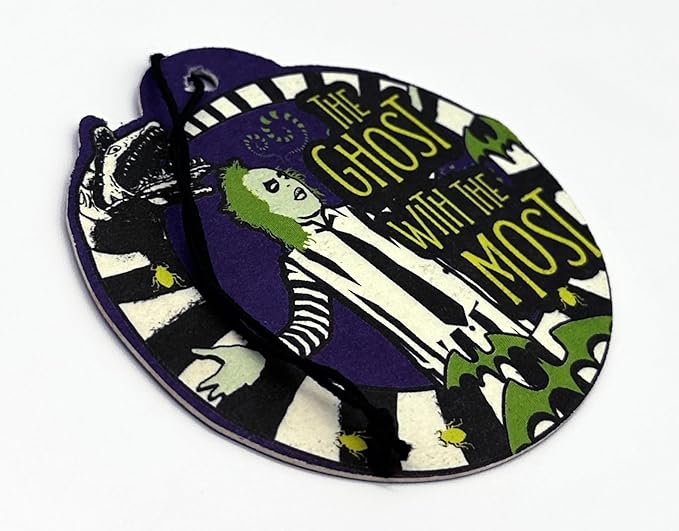 Elektroplate Officially Licensed Beetlejuice Ghost with the Most Automotive Air Fresheners for Vehicles | Midnight Chiller Scent (12-Pack) | Made in the USA