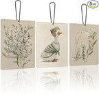 Vintage Floral Duck Lavender Car Air Freshener 3Pcs, Rustic Cottagecore Wildflower Farm Duck Scents Air Freshener for Women Girls, Retro Floral Car Accessories Interior Mirror Decor Hanging