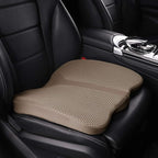 Comfort Memory Foam Seat Cushion for Car Seat Driver, Tailbone (Coccyx) Pain Relief Pad for Driving, Office Chair (Beige)