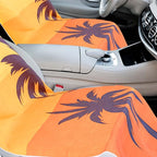 2 Pack Car Seat Towel Covers with Storage Bag 63 x 32 Inch Athletic Running Towel Seat Sweat Washable Non Slip Cover Gift for Car Outdoor Sport Activities (Beach Palm Trees)