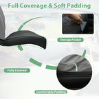 2 Pack Leather Front Car Seat Cover Bottom Only, Anti-Slip Padding Seat Cushion, Full Wrap Seat Protector with Storage Function Universal Fit for Most Cars, SUV, Pick-up Trucks (Black)