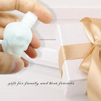 7PCS 15ML Skull Glass Bottle Set, Include Silica Gel Stopper, Wooden Cover, Dropper & Funnel for Car/Home/School Gift/Decoration/Office, White