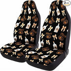 GENANY American Vodka Car Seat Covers Set of 2, Breathable Front Seat Covers for Truck Sedan SUV, Funny Car Accessories, Wine Themed Gift for Women Men