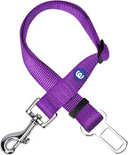 Blueberry Pet Dog Car Seat Belts - Dark Orchid Dog Car Leash & Tether, 1" x 16.5"-25.5" for Large Dogs, Safety Seat Belt for Car Harness, Friendly Dog Leash for Car, Pet Road Trip Essential
