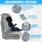 Orzbow Car Seat Cooling Pad for Babies, Toddlers, and Kids | Carseat Cooler Pad with Waterproof Seat Liner | Comfortable and Durable Cooling Cushion for Strollers, Baby Summer Essentials, Grey
