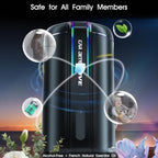 P6 Smart Car Air Freshener Diffuser - Auto On/Off, 4 Modes, 30-Day Battery, Ultrasonic Mist, Long-Lasting 4 Months, Jade Dragon Tea Scent