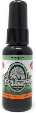 BluntPower (Money, 1 Pack) Concentrated Air Freshener for Room and Car Spray - Oil-Based Diffuser Spray Bottle - Long-Lasting Bathroom Spray, Car Freshener, & Odor Eliminator Spray