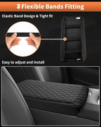 Shademax Custom for 2026 2025 Murano Center Console Cover Armrest Cover for Nissan Murano Accessories 2025 Arm Rest Cushion Pad Leather Middle Console Cover Armrest Seat Box Protector Anti-Scratch