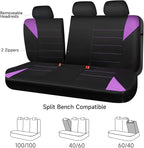 CCAR Pass Neoprene Wetsuit Seat Covers, Waterproof Car Seat Covers Full Sets with 5mm Composite EVA, Universal Fit for Car Sedan, SUV Trucks Anti Slip with Airbag Compatible(Black Purple)