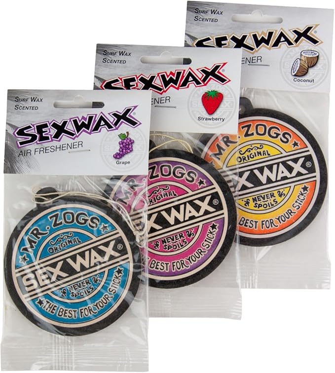 Sex Wax Coconut, Strawberry and Grape Air Freshener 3 Pack