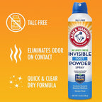 Arm & Hammer Invisible Foot Powder Spray, Clear Talc-Free Sweat Control, Odor Eliminating Foot Spray For Men & Women, 7 Oz (3 Pack)