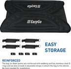 Aerodynamic Car Rooftop Cargo Carrier Bag - Soft Roof Top Luggage Bag for All Vehicles SUV with/Without Rack – Hard Sides - 4 Adjustable Straps – 8 Cubic Feet - Fold Flat Storage Bag