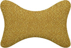 Headrest Pillow for Car Seat, 2 Pcs Memory Foam Neck Support Pillow for Neck Pain Relief, Compatible with Beautiful Gold Bling Glitter Sparkles Pattern Car Office Soft Travel Pillow