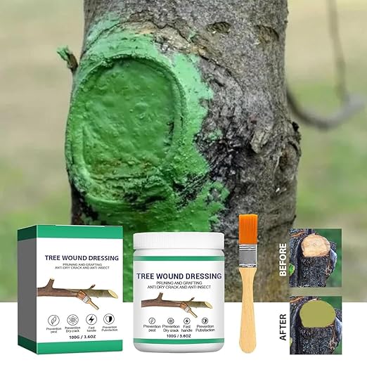 Tree Pruning Sealer,Tree Wound Sealer,Grafting Wax,Tree-bark Wound Repair,Tree Paint Protection,TreeSealer After Cutting,TreeWound Pruning Sealer with Brush (3)