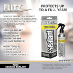 Flitz Ceramic Sealant - 8oz Bottle of USA-Made Ceramic Coating for Cars, Boats, Glass - Repels Water, Polishes, and Protects for 1 Year - Protection Car Spray (1 Pack)